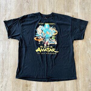 Unisex Nickelodeon Avatar Black Print Tshirt - 2X